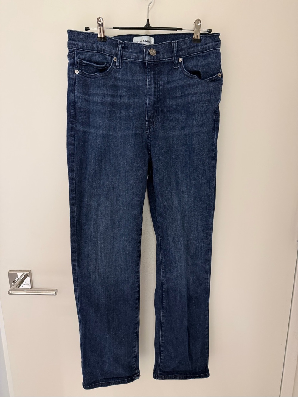 Frame Denim Women's Dark Indigo Le High Straight Jeans